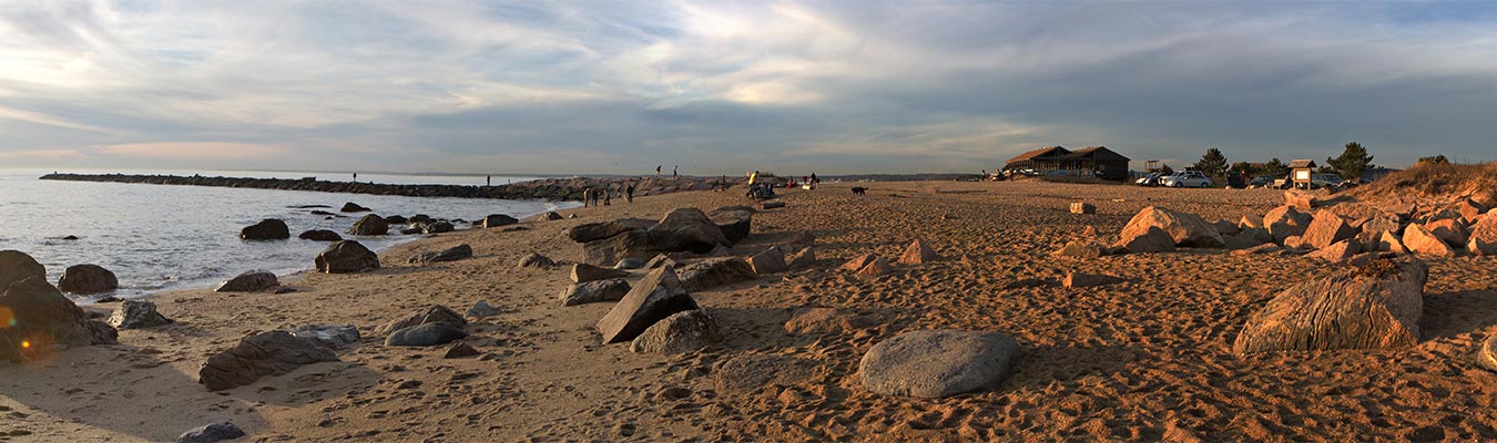 Panorama of Hammonasset beach